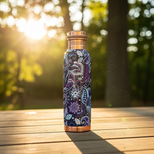 Pure Printed Copper Water Bottle