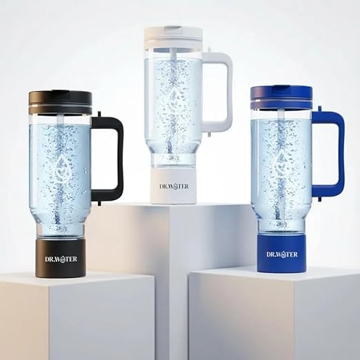 Hydrogen Water Bottle 32 Oz – Portable BPA Free Generator Tumbler with SPE/PEM Technology | Large Hydrogen Flask for Daily Hydration & Energy | H2 Infused Drinking Bottle Blue by Dr Water