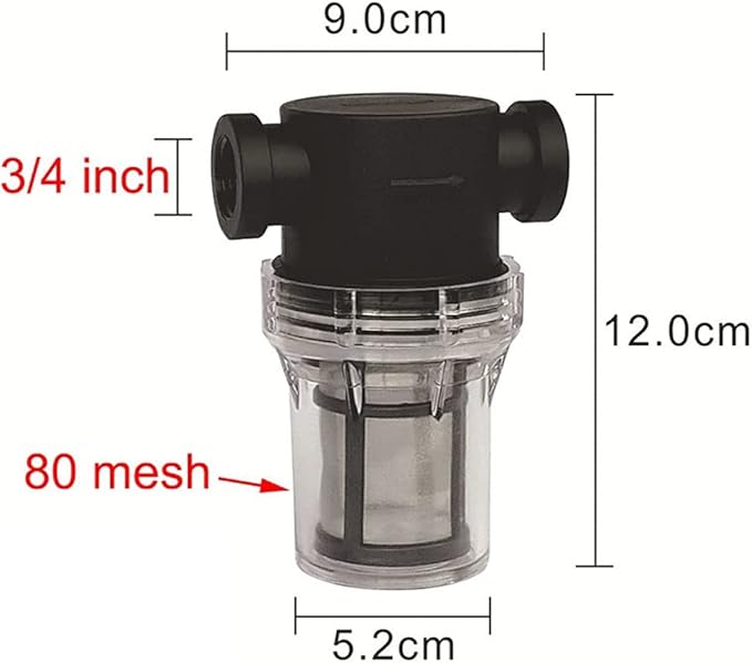 Pipeline Filter,Inline Mesh Screen, 1pcs Garden Watering Filter, 1/2" 3/4" 1" Plastic Irrigation System Impurity Prefilter Aquaculture Household Water Pipe Strainer (Color:40 mesh, Size:3/4") ( Color