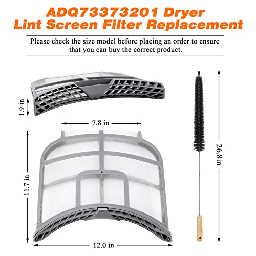 UPGRADED ADQ73373201 Dryer Lint Filter for LG Kenmore Dryer Lint Screen by Blutoget (2 Count)