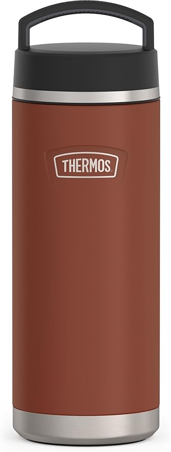 THERMOS ICON SERIES Stainless Steel Water Bottle with Screw Top Lid - 32 Ounce, Saddle - Vacuum Insulated Water Bottle with Lid