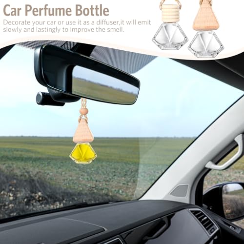 100 Pcs Car Diffuser Bottles Empty Bulk with Wood Cap (100 Count)