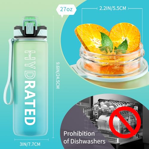Water Bottle with Straw