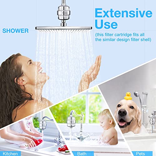Heavy Duty Shower Filter Replacement Cartridge 2 Pcs (2 Count)