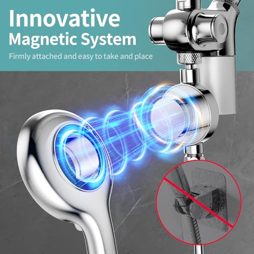 Magnetic Shower Head with Filters for Hard Water