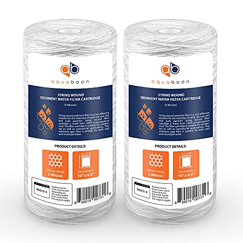 5 Micron Water Filter 10 x 4.5 inch (2 Count)