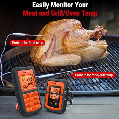 TempSync 500FT Wireless Meat Thermometer for Grilling and Smoking