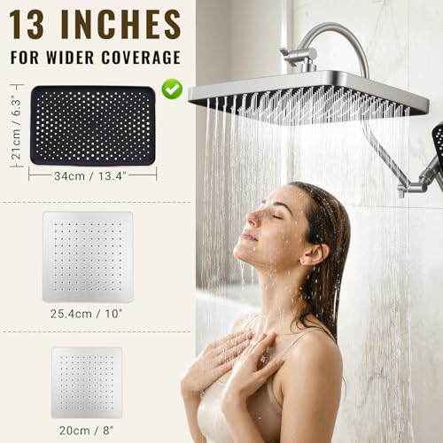 13 Inch Rainfall Shower Head with Handheld Combo