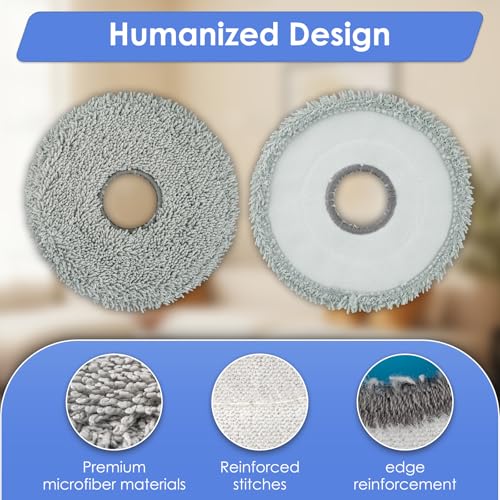 4 Pack) L40 Ultra Replacement Mop Pads for Dreame X50 Ultra/ X40 Ultra/ X30 Ultra/ L10s Ultra/ L10s Pro Gen 2/ L10s Pro Ultra/ L10s Plus/ Mova P10 Pro Ultra Robot Vacuum, Replacement Mop Cloths (4 Count)