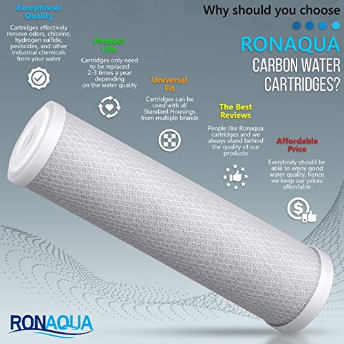4 Block Activated Carbon 5 Micron Water Filters WELL (4 Count)