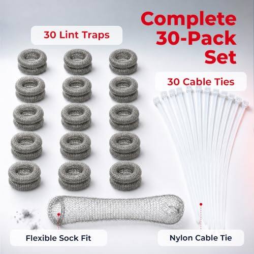 Washing Machine Lint Trap Stainless Steel 30 (12 Count)