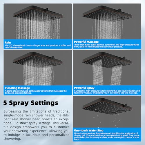 13'' 5 spray Rain Shower Head