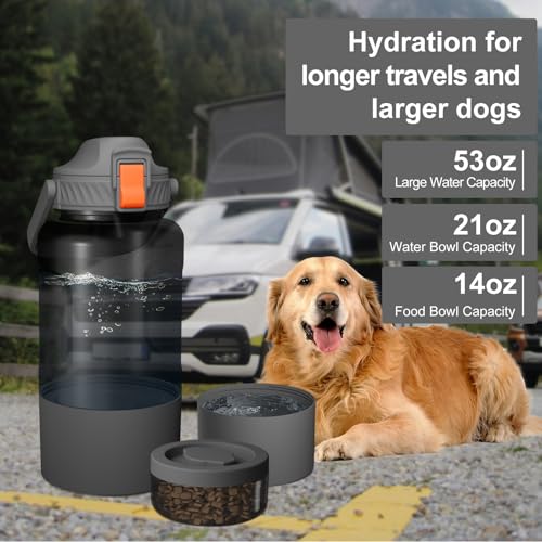 53oz Large Dog Water Bottle for All Day Travel Feeding & Hydration