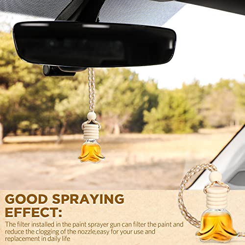 50 Pcs Hanging Car Air Freshener Car Diffuser Bottles Empty Glass Perfume Bottle Freshener Diffuser Bottle Pendant for Essential Oil Fragrance Aromatherapy Ornament (28.48 Fl Oz)