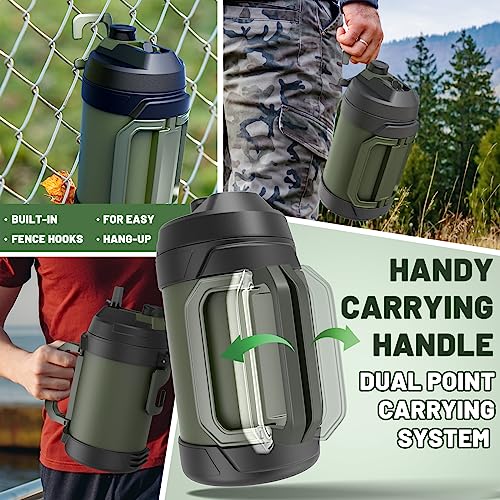 Gallon Jug 128oz Large Insulated Stainless Steel Sports Water Jug