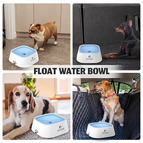 No Spill Dog Cat Bowl 35oz 1L Anti Slip Travel Water Dispenser Blue