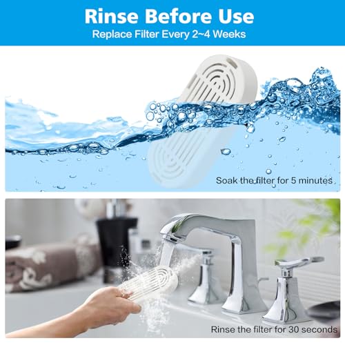 Cat Water Fountain Filter Replacement for Stainless Steel Pet Fountain (6 Count)