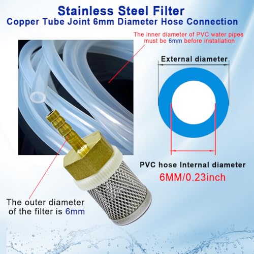 6mm Inline Strainers Filter Copper Tube Joint 6mm Diameter Hose Connection