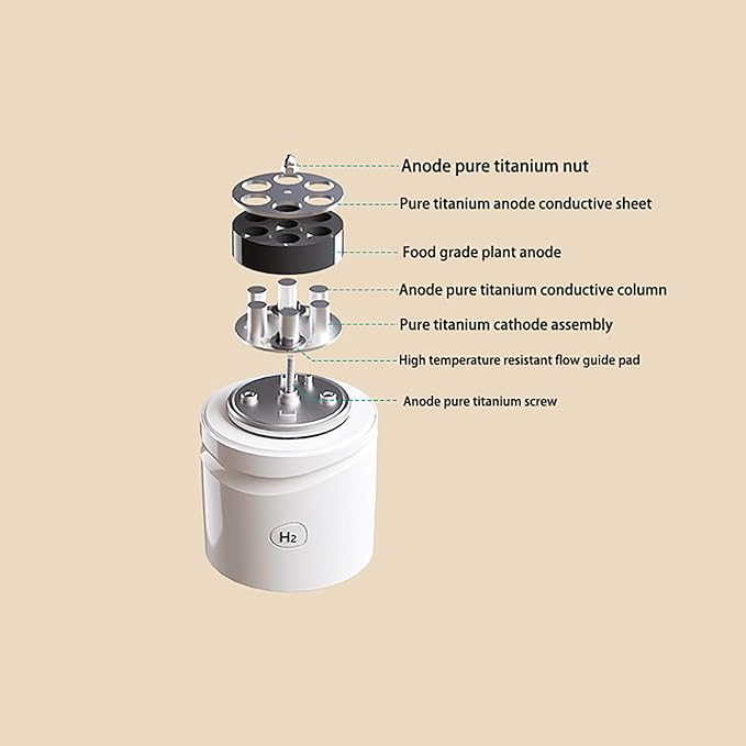 Hydrogen Water Bottle Alkaline, Hydrogen H2 Water Infuser & Hydrogen-Rich Water Machine, Portable & Travel Friendly and Daily Drinking