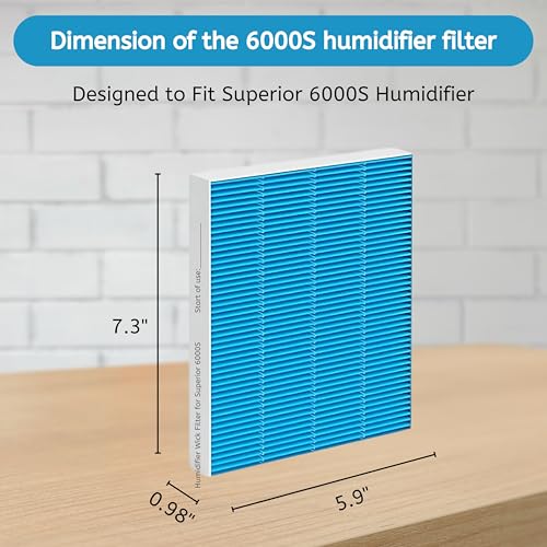 6000s Wick Humidifier Filter Replacement for LEVOIT Superior 6000S Smart Evaporative Humidifier