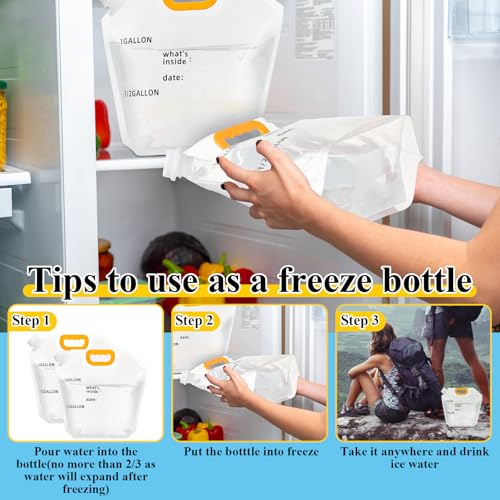 12 Pack 1.3 Gallon Collapsible Water Bags