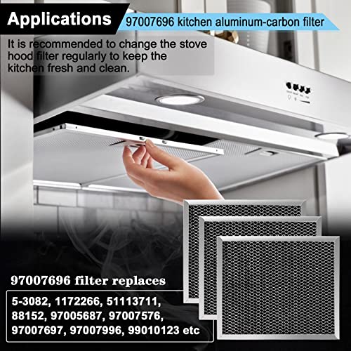 97007696 Charcoal Filter Replacement for Range Hood 41F Grease Filter 6105c 8 (3 Count)