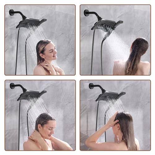 High Pressure Dual Shower Head Combo with Rainfall & Handheld