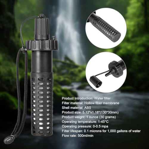 Gravity Water Filter Straw 3L