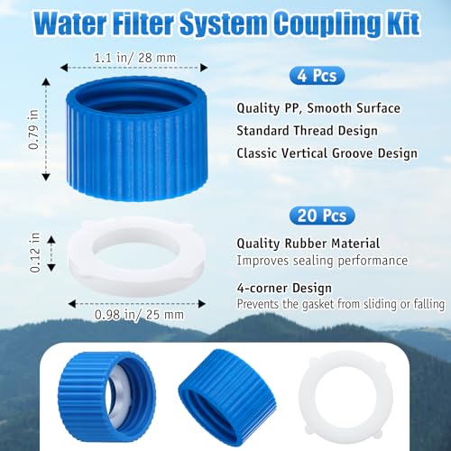 4 Pcs Water Filter Coupling Kit (4 Count)