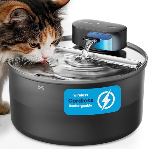 108oz 3.2L Cordless Cat Water Fountain for Cats & Small Dogs