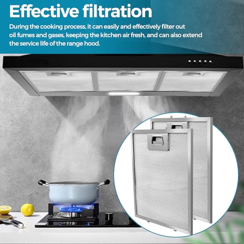 Range Hood Filter Replacement 10.25x9x0.35Inch (2 Count)