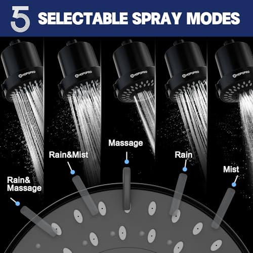4 Inch Filtered Shower Head with 5 Settings
