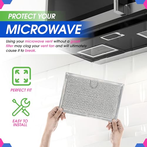 Microwave Filter 5.1"x7.6” Fits Frigidaire 5304464105 Grease Filters (4 Count)
