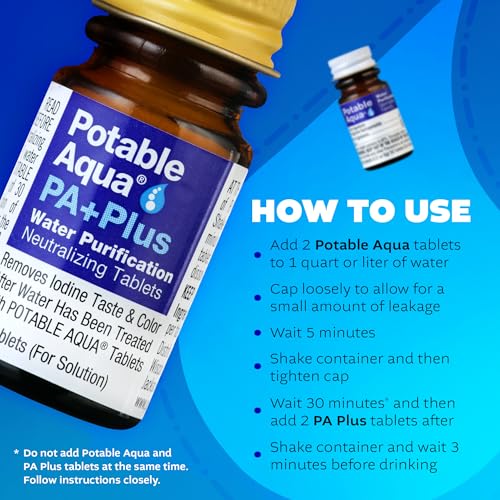 Water Purification Tablets With PA Plus (50 Count)