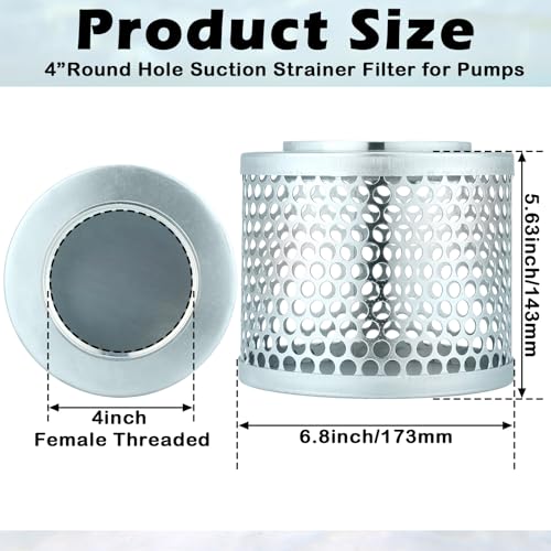 4 Inch Round Hole Suction Strainer Filter Hose for Water Pump