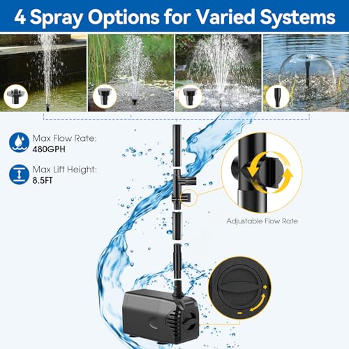 40W Solar Pond Pump with Filter Kit