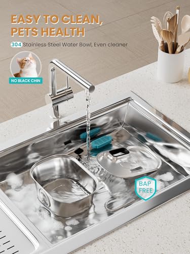 Cat Water Fountain Stainless Steel Cat Fountains for Drinking