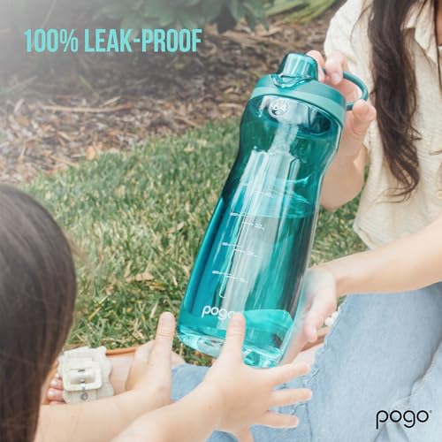 64oz Plastic Water Bottle with Chug Lid and Carry Loop
