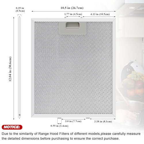Updated W10169961A Range Hood Filter Replacement (3 Count)