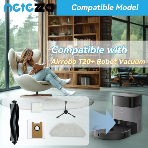 T20 Accessories Replacement Compatible with Airrobo T20+ Robot Vacuum Cleaner