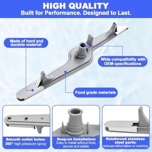 154568002 Dishwasher Lower Wash Arm Assembly for Frigidaire Electrolux Dishwasher Bottom Lower Spray Arm 154414102