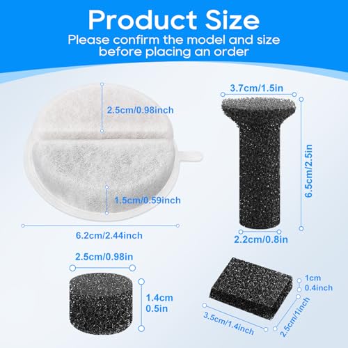 12 Set Cat Water Fountain Filter for 84oz (30 Count)