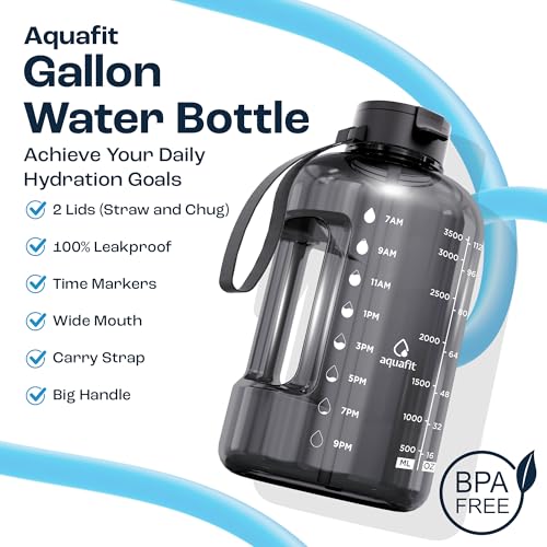 1 Gallon Water Bottle with Time Marker