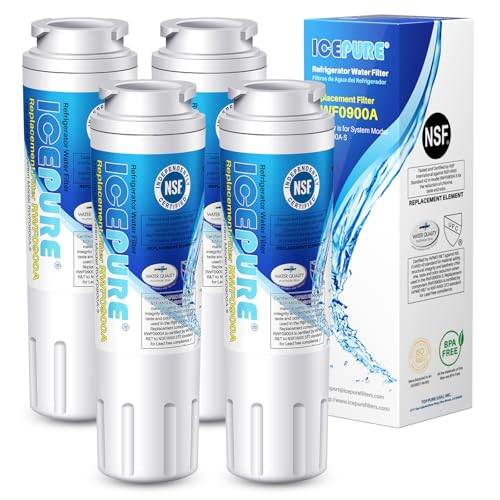 UKF8001 Replacement for Whirlpool Filter 4 EveryDrop EDR4RXD1 4Pack (4 Count)