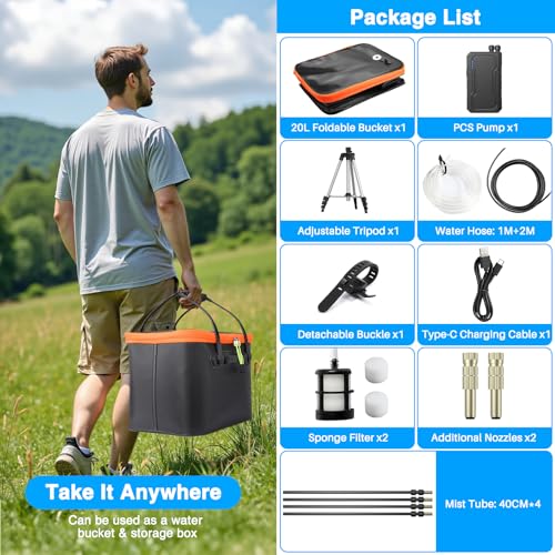 Portable Misting System with Standing