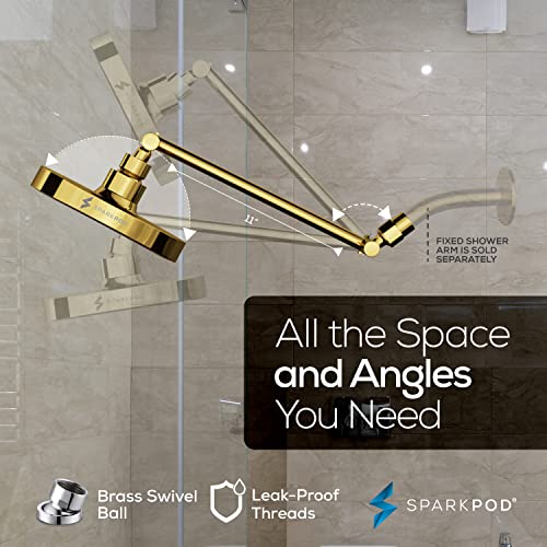 6" Round Rain Shower Head with 11" Shower Arm