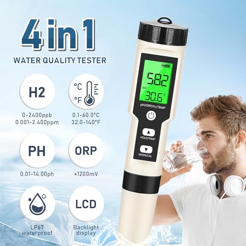 Hydrogen Water Tester 4 in 1 PH