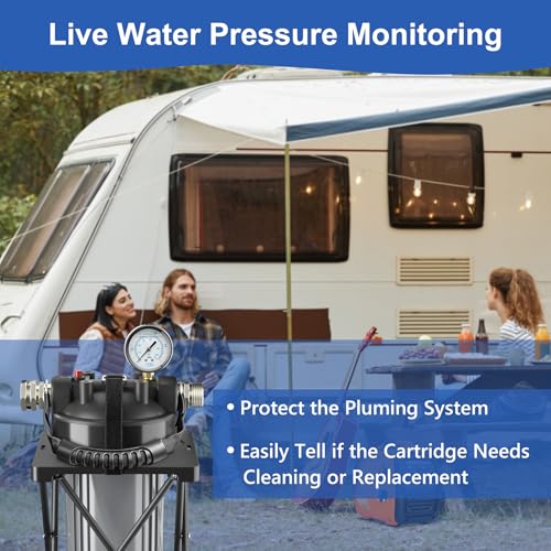 6 Layer RV Water Filter with Stand and 0.5 Micron Filtration