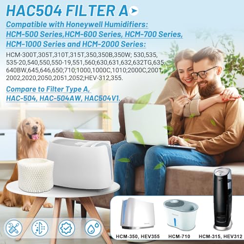 6 HAC 504 Humidifier Filters A Replacement for Honeywell Humidifier