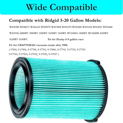 VF6000 5 Layer Replacement Filter for Ridgid Shop Vac 5